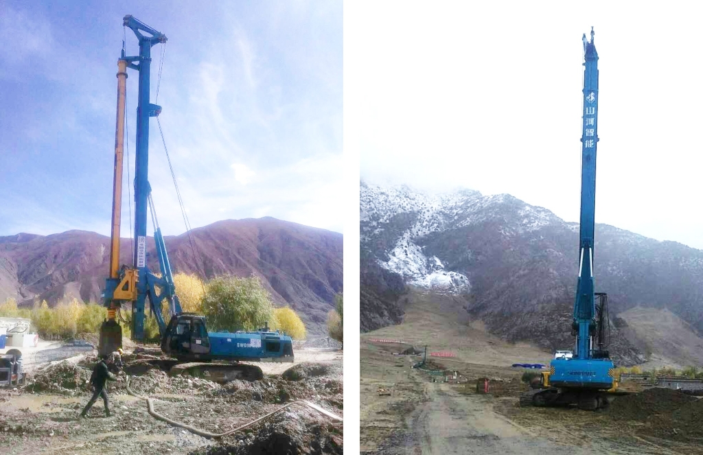 SG胜游智能二十台旋挖钻机高原施工放异彩