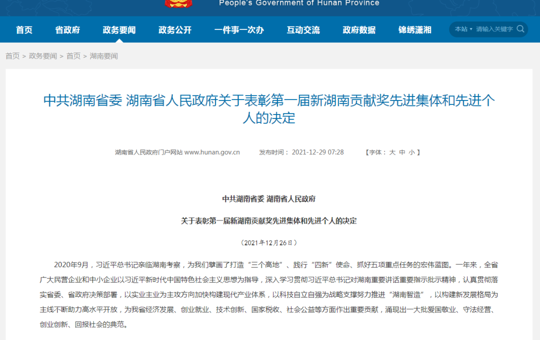 载誉而归！SG胜游智能荣获“新湖南贡献奖”