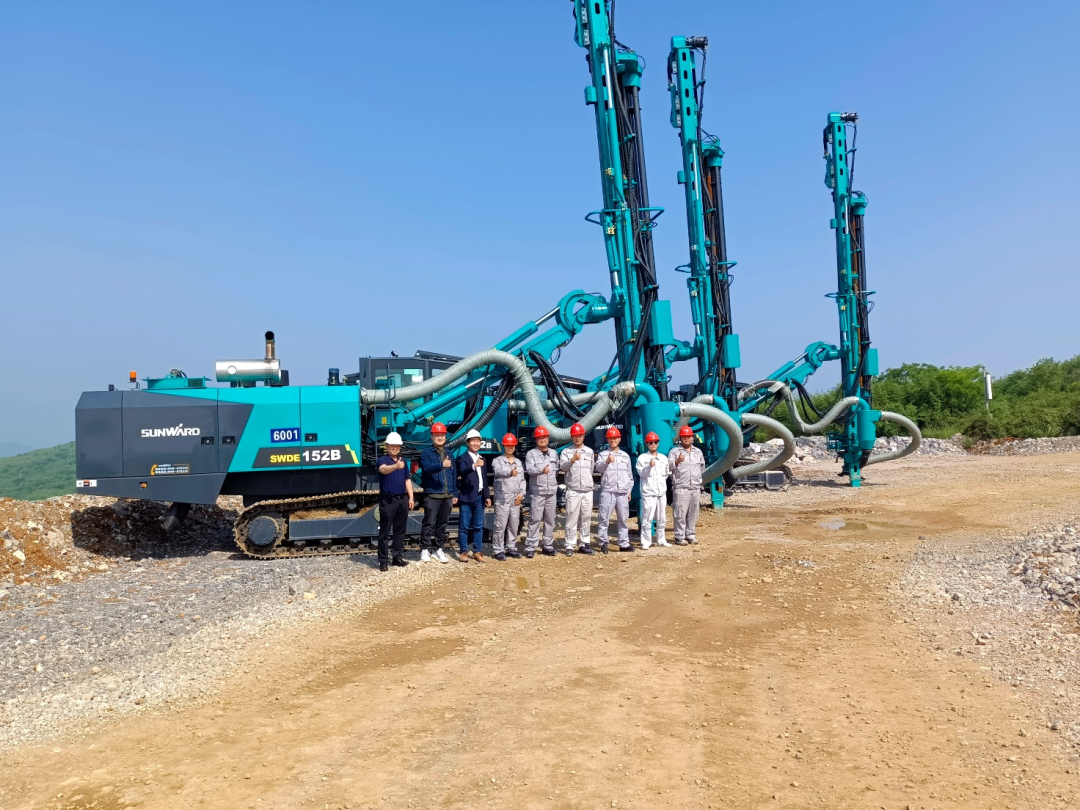 携手中建材！SG胜游智能凿岩设备助建九江年产3000万吨砂石骨料开采项目