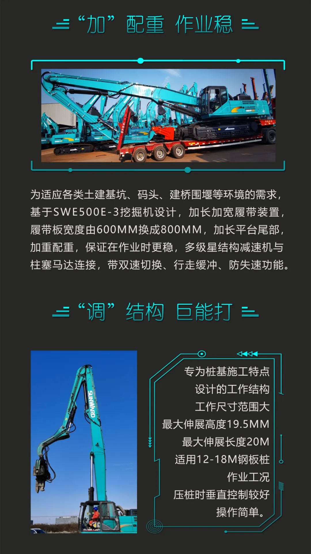 一图读懂 | 专业、高效、经济！SG胜游智能带您解锁液压振动桩机的多种用途