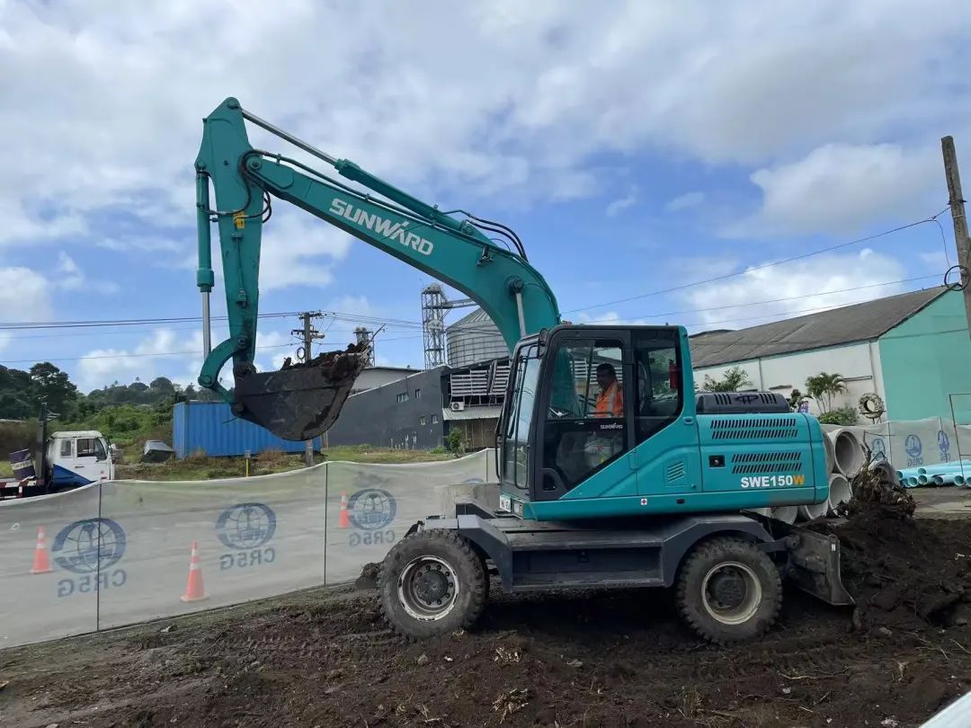 “SG胜游绿”迈向南太平洋岛，SG胜游智能轮挖助力斐济基础设施建设