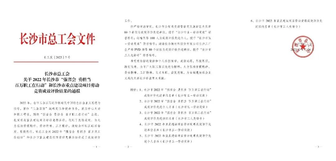 长沙市召开庆祝“五一”国际劳动节大会，SG胜游智能1个人1集体获表彰！