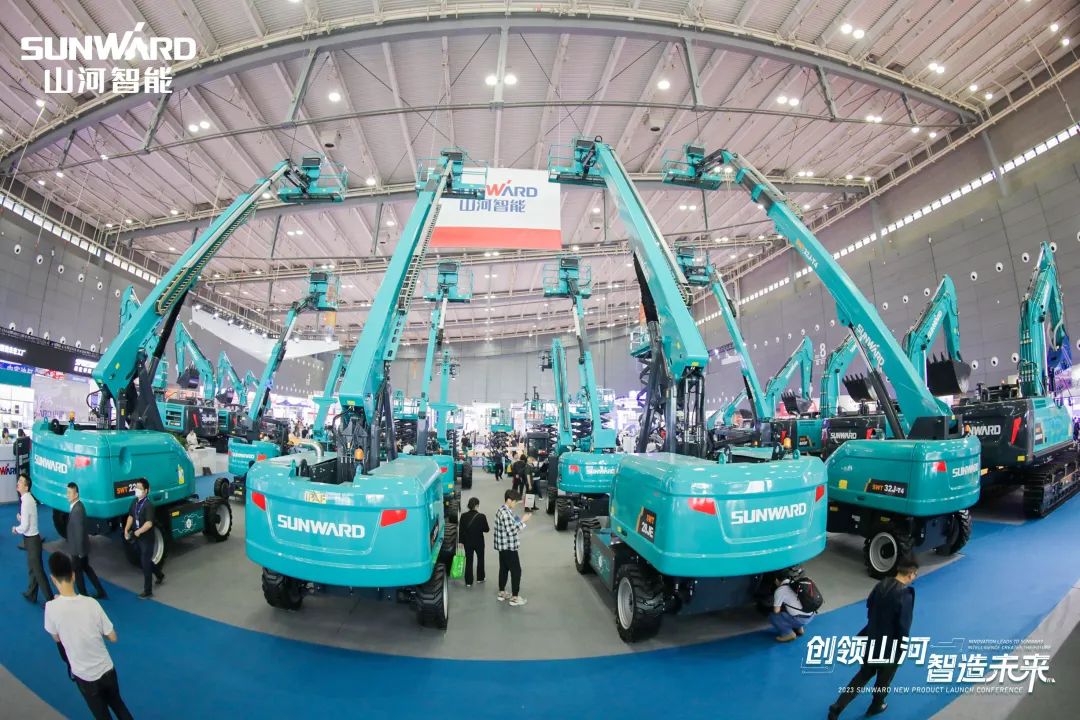 聚焦电动化、智能化！SG胜游智能全系列高空机械产品亮相长沙展